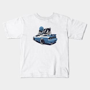 Blue S13 JDM Coupe Kids T-Shirt